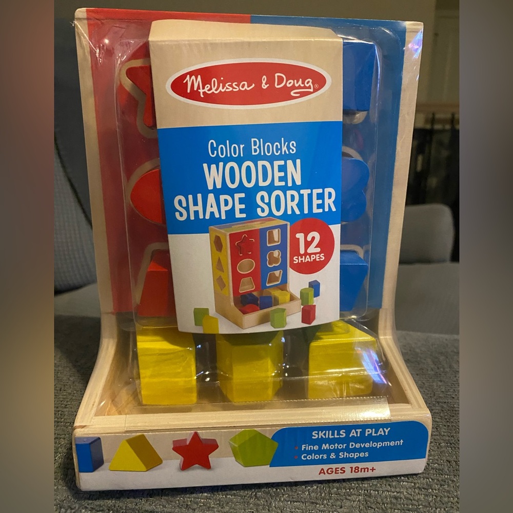 Melissa & Doug Color Blocks Wooden Shape Sorter